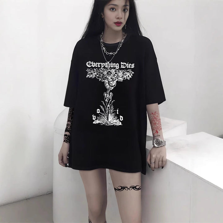 Damen Oversized T-Shirt mit dekorativem Schleifenmotiv Drune