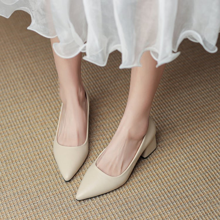 Damen elegante Blockabsatz-Pumps Drune