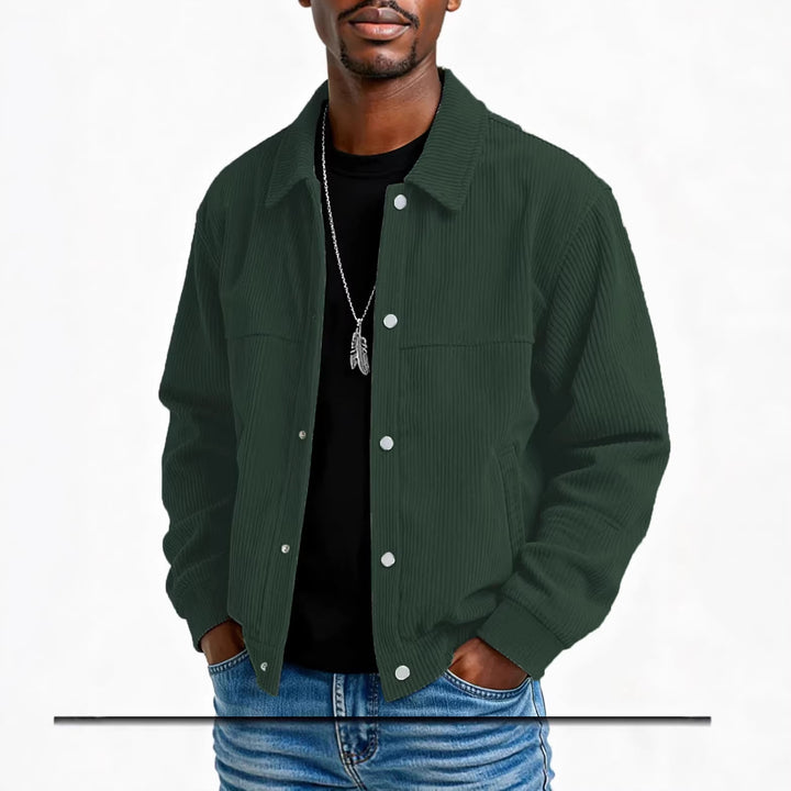 Herren Cordjacke mit Taschen und gestepptem Design Drune