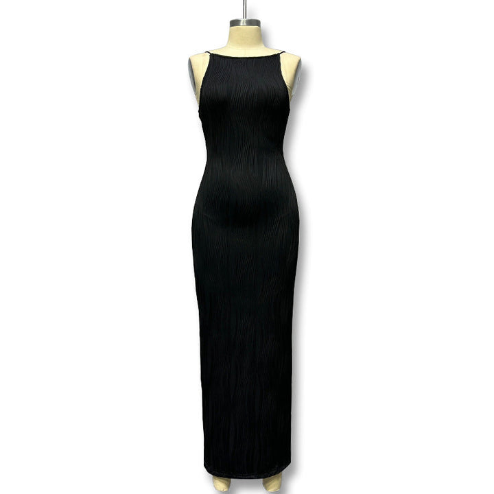 Damen Elegantes bodenlanges Kleid mit strukturiertem Design Drune