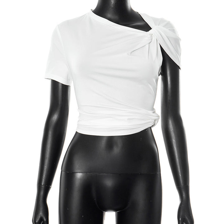 Damen Kurzarm Cropped Top Drune