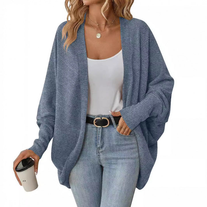 Damen lässige Strickjacke mit oversized Schnitt und lässigen Ärmeln Drune