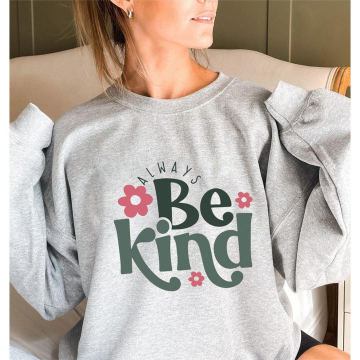 Damen Sweatshirt mit motivierender Botschaft und modischem Puffärmeldesign Drune