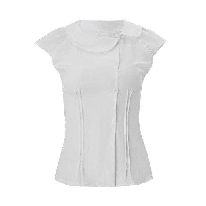 Damen Blusenshirt mit elegantem Kragen und tailliertem Schnitt Drune