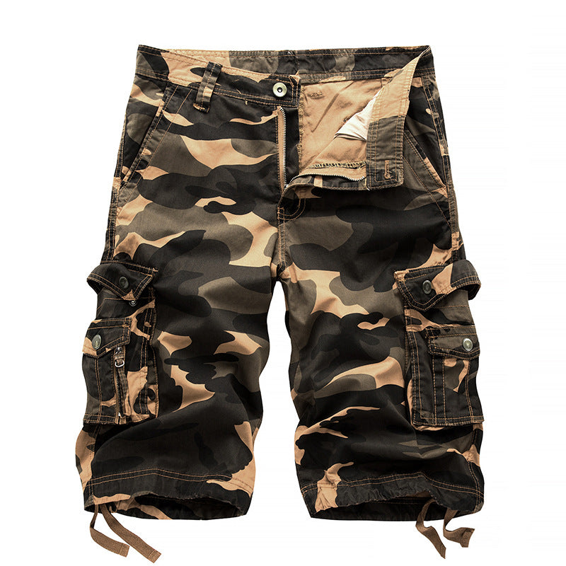 Herren Cargo-Shorts mit Utility-Taschen und verstellbarem Bund Drune