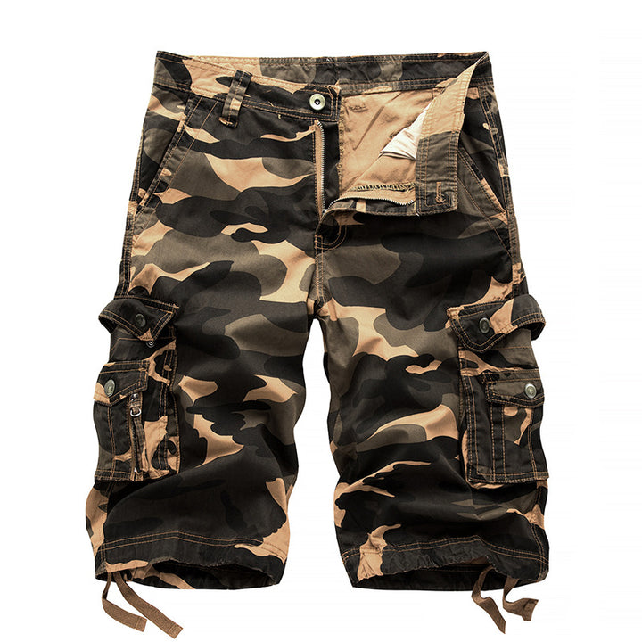 Herren Cargo-Shorts mit Utility-Taschen und verstellbarem Bund Drune