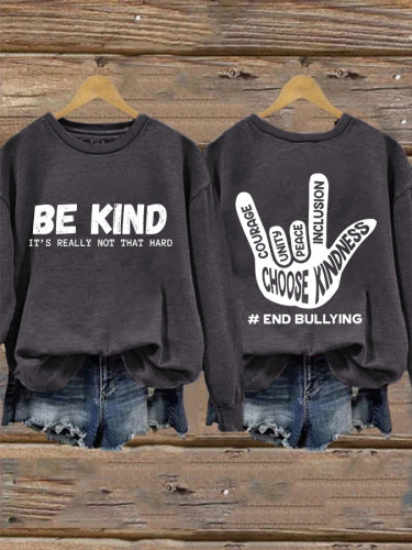 Damen Sweatshirt mit positiver Botschaft und kreativem Handdesign Drune