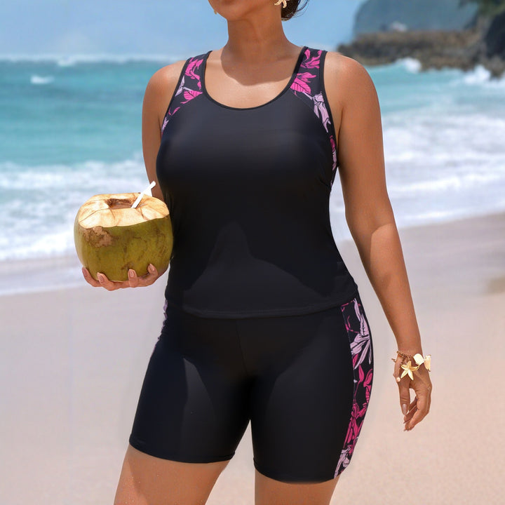 Damen Sportliches Badeoutfit mit Floralprint Drune