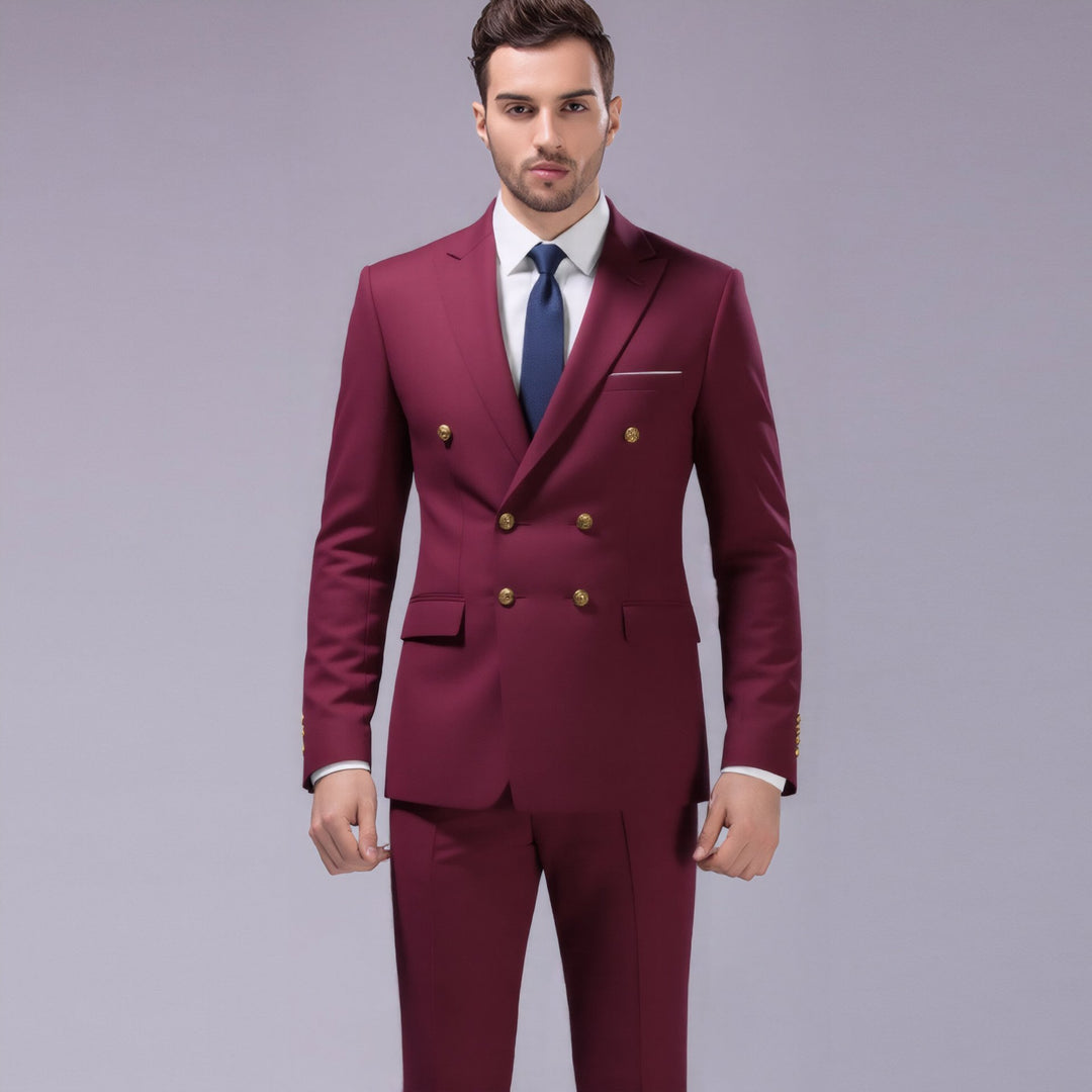 Herren nan doppelreihiges Abend-Sakko mit Zierknöpfen, schmaler Silhouette und eleganter Verarbeitung Drune