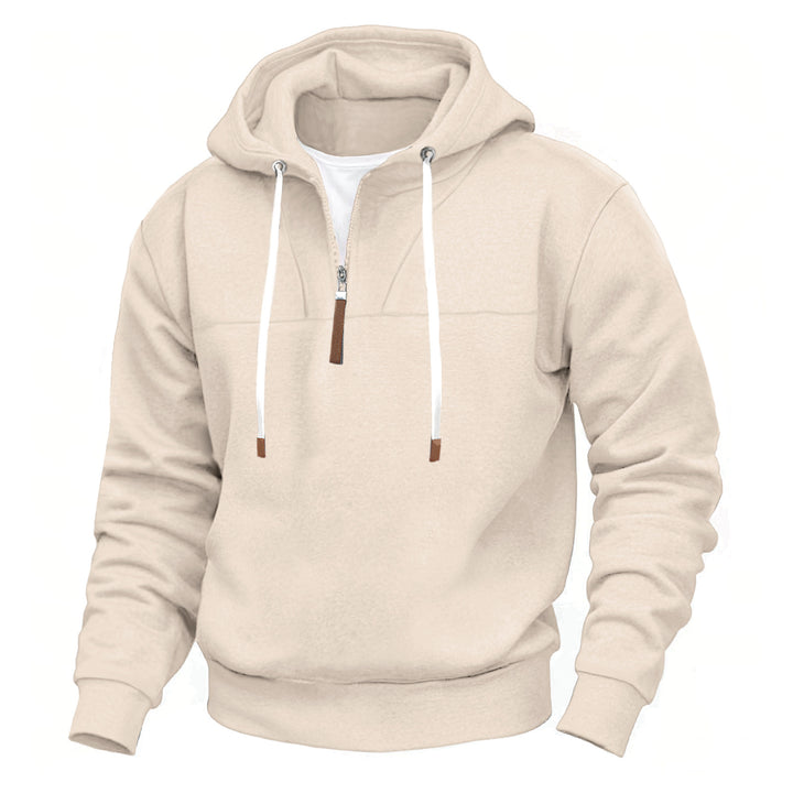 Herren Kapuzenpullover mit halbem Reißverschluss und hochwertigen Materialien Drune