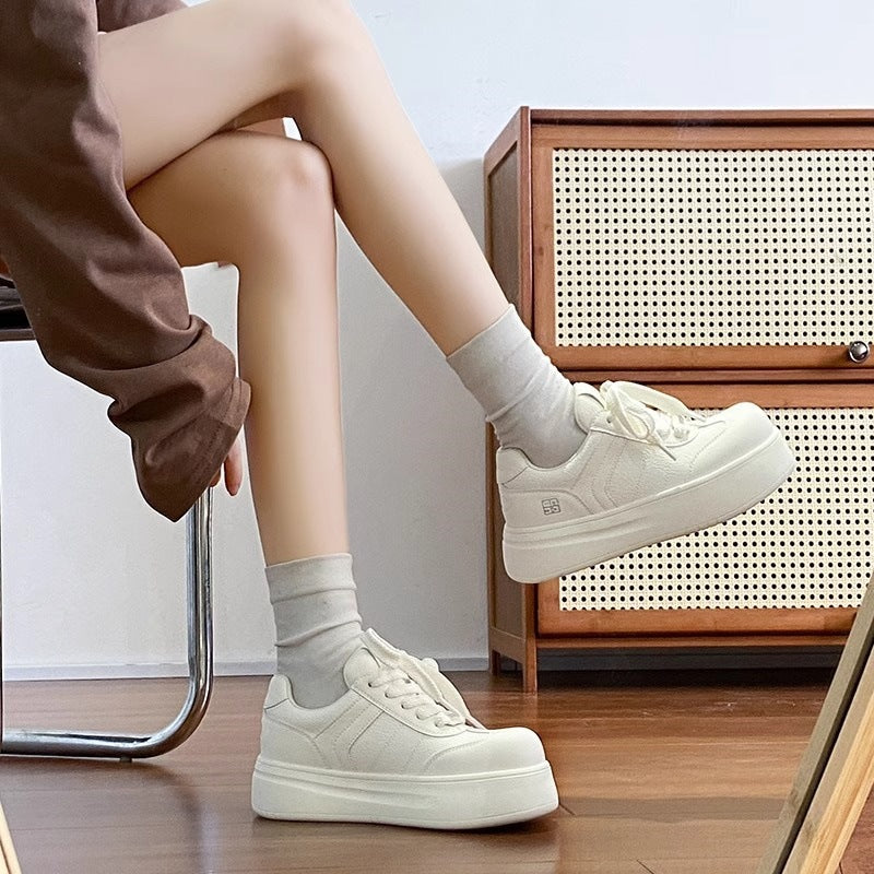 Damen Komfortable Sneaker mit dicker Sohle und atmungsaktivem Obermaterial Drune