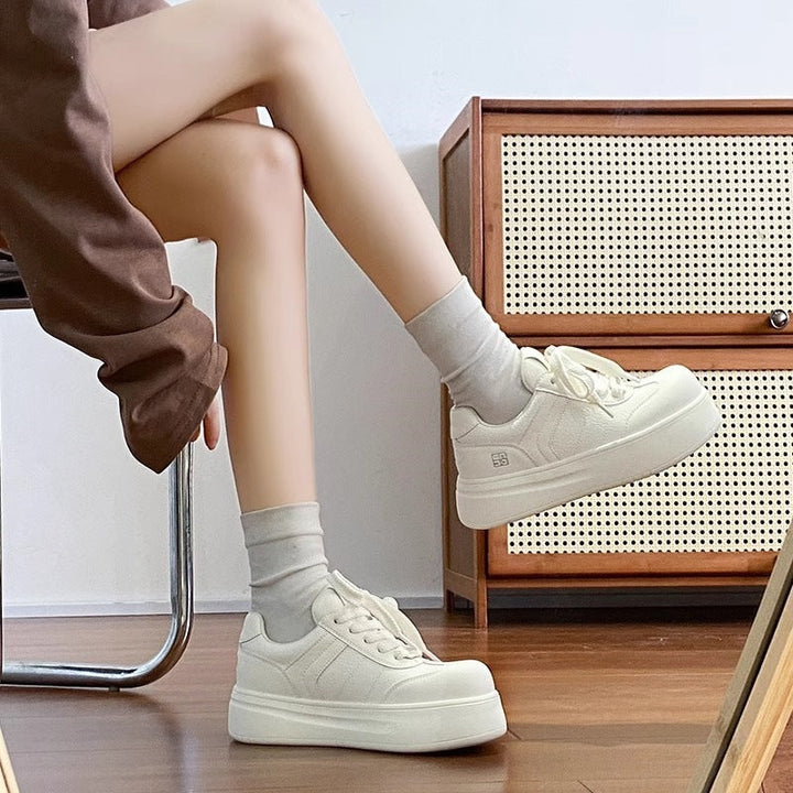 Damen Komfortable Sneaker mit dicker Sohle und atmungsaktivem Obermaterial Drune