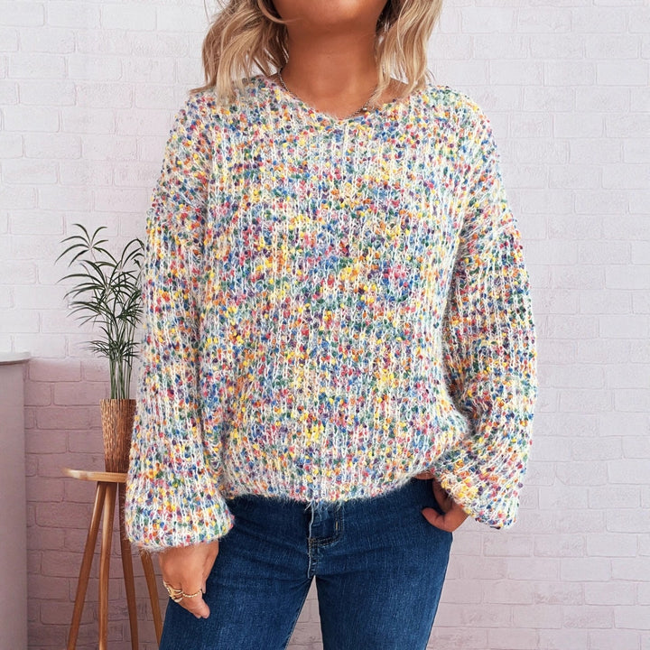 Damen gemütlicher Strickpullover Drune