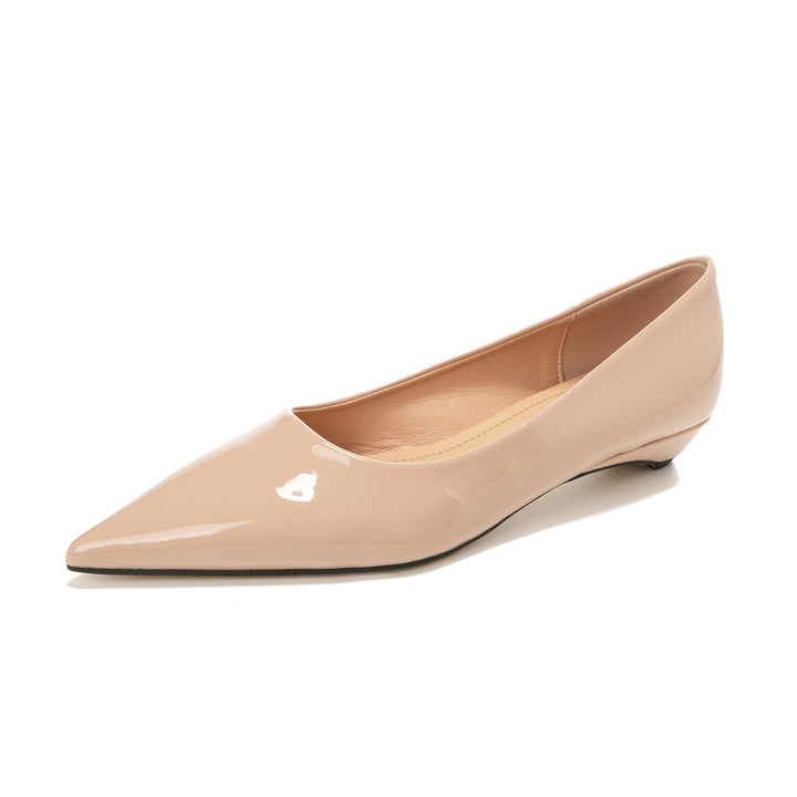 Damen spitze Ballerinas mit glänzendem Lackfinish und elegantem Design Drune