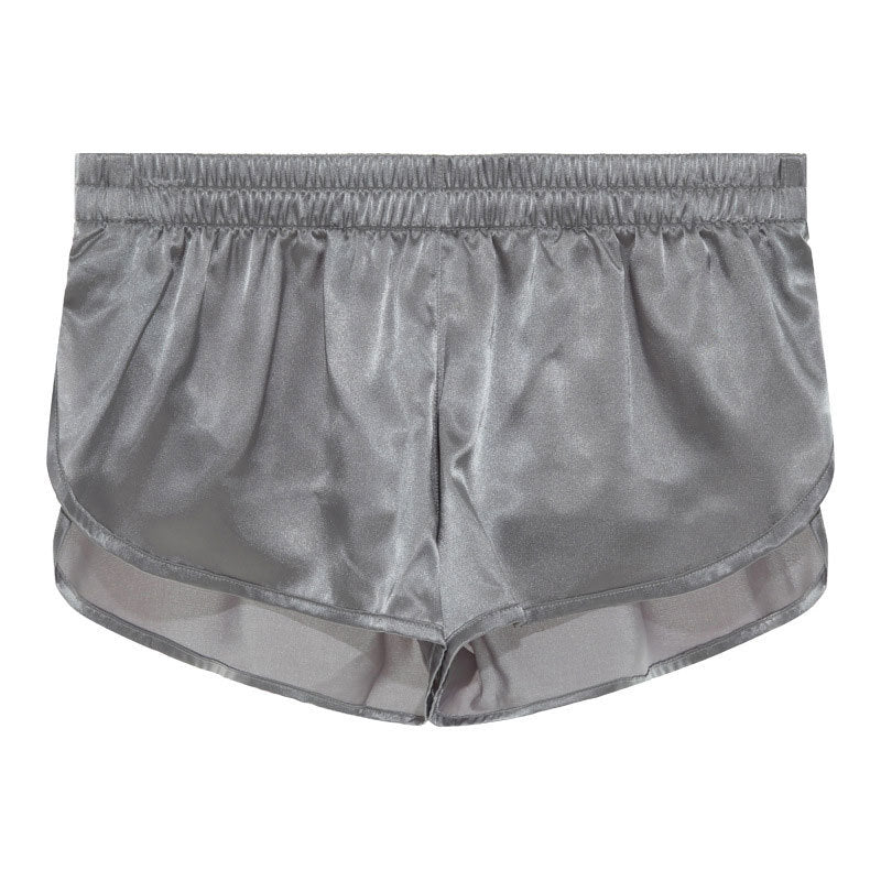 Herren nan kurze Satin-Schlafshorts mit elastischem Bund und seitlichem Schlitz Drune