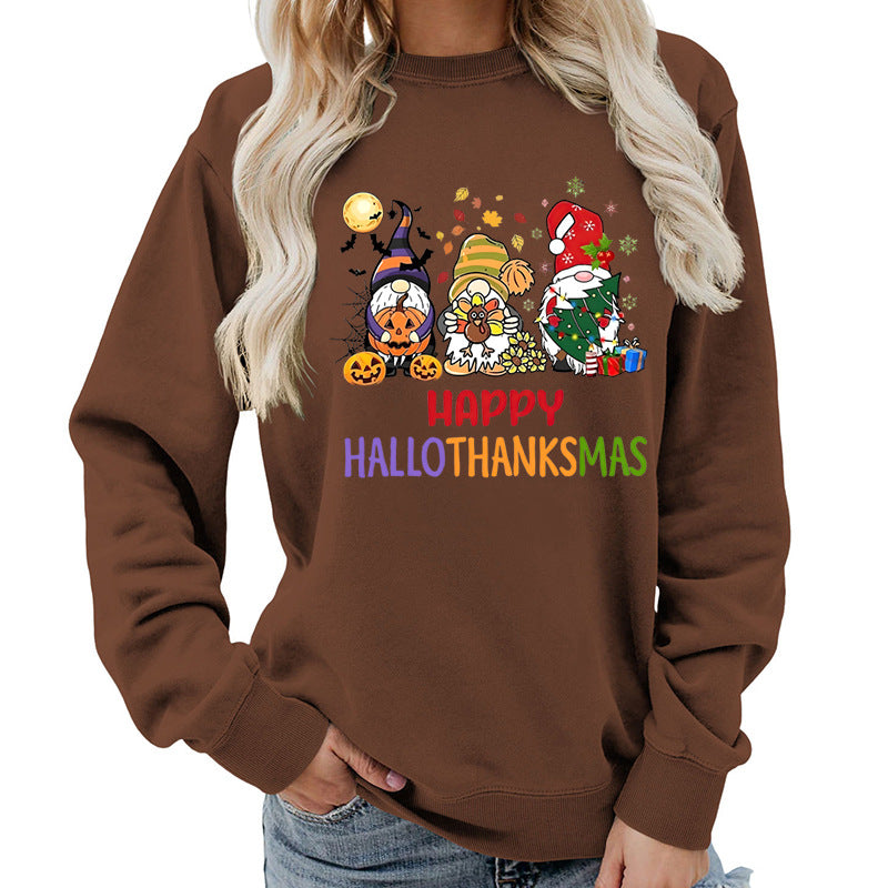 Damen Sweatshirt mit fröhlichem Feiertagsdesign Drune