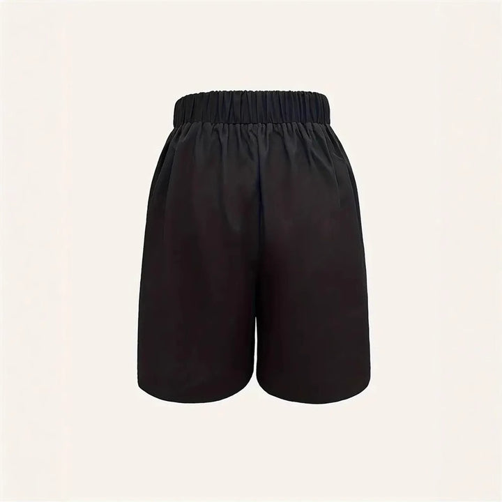 Damen Elegante High-Waist Shorts mit dekorativen Falten Drune