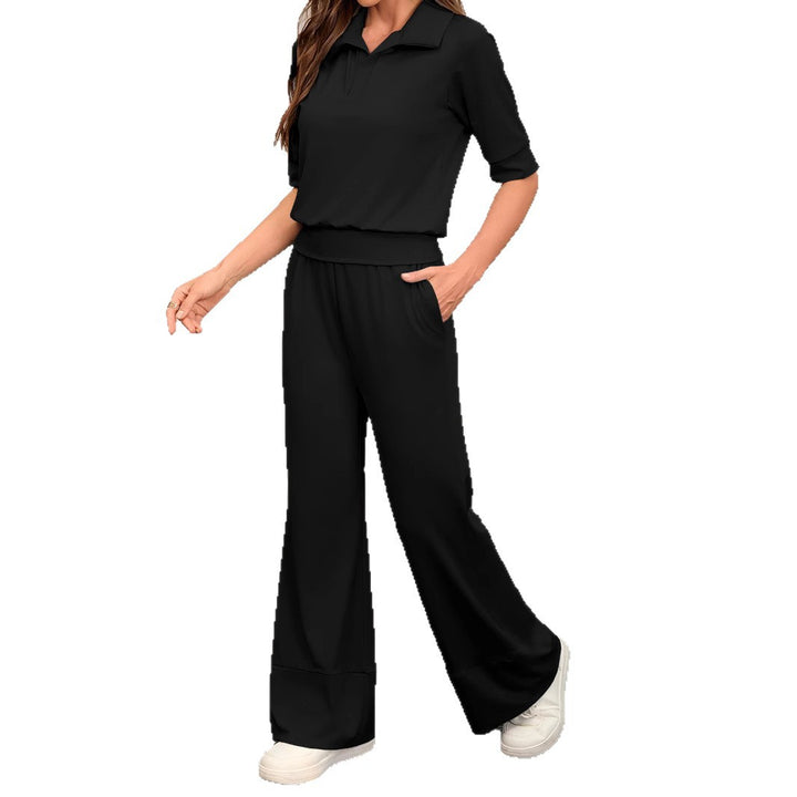 Damen Zweiteiliges Freizeit-Set mit weitem Schnitt und modischen Details Drune