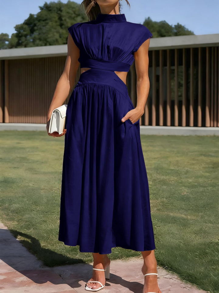 Damen Maxikleid mit elegantem Wickeldesign und raffiniertem Cut-Out Drune