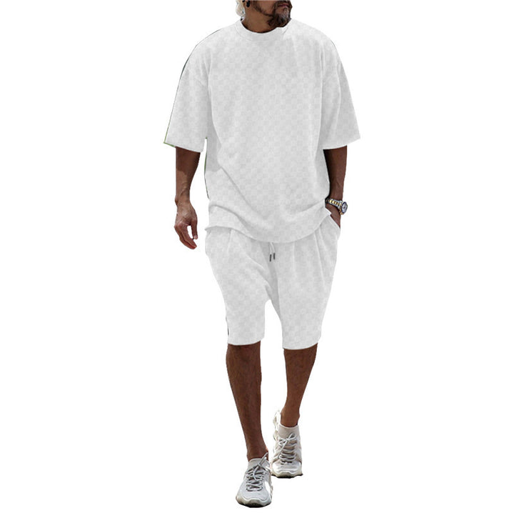 Herren komfortables Sommer-Set mit Übersize-T-Shirt und Shorts Drune