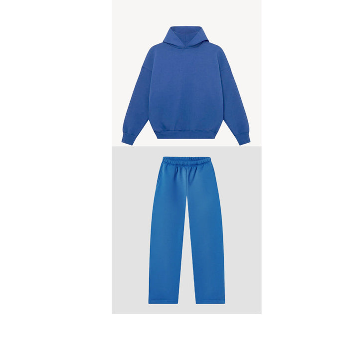 Unisex nan gemütliches Loungewear-Set mit hohem Rollkragen, relaxed-fit Sweatshirt und gerader Sweatpants Drune