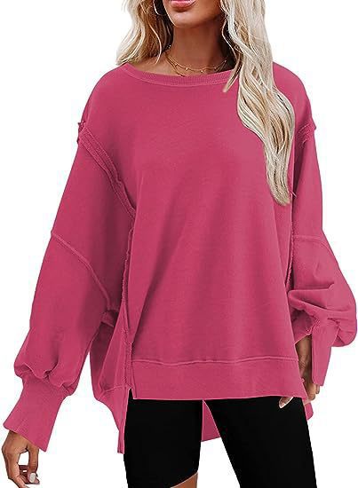 Damen Oversize Sweatshirt mit ballonartigen Ärmeln Drune