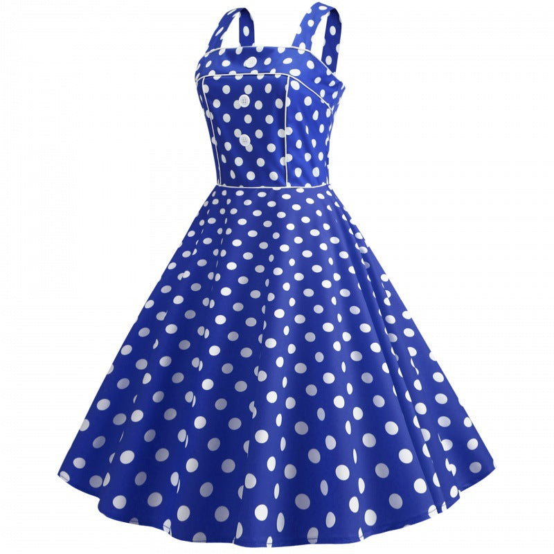 Damen Swingkleid mit verspieltem Polka-Dots-Design Drune