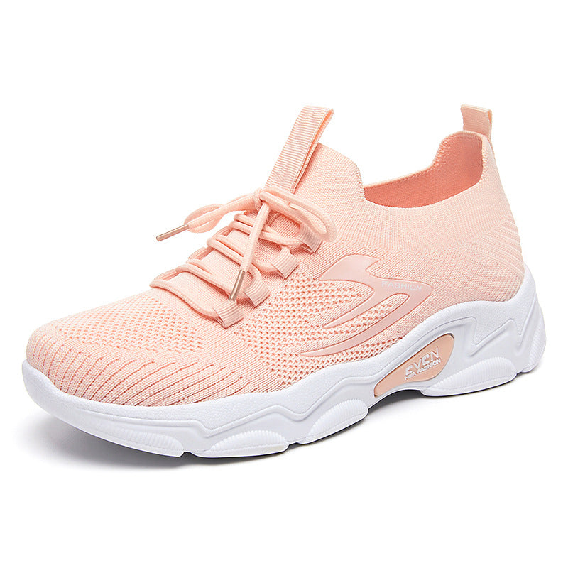 Damen nan minimalistischer Strick-Sockensneaker mit strukturiertem 3D-Obermaterial, anatomischem Memory-Fußbett und profiliertem EVA-Plateau Drune