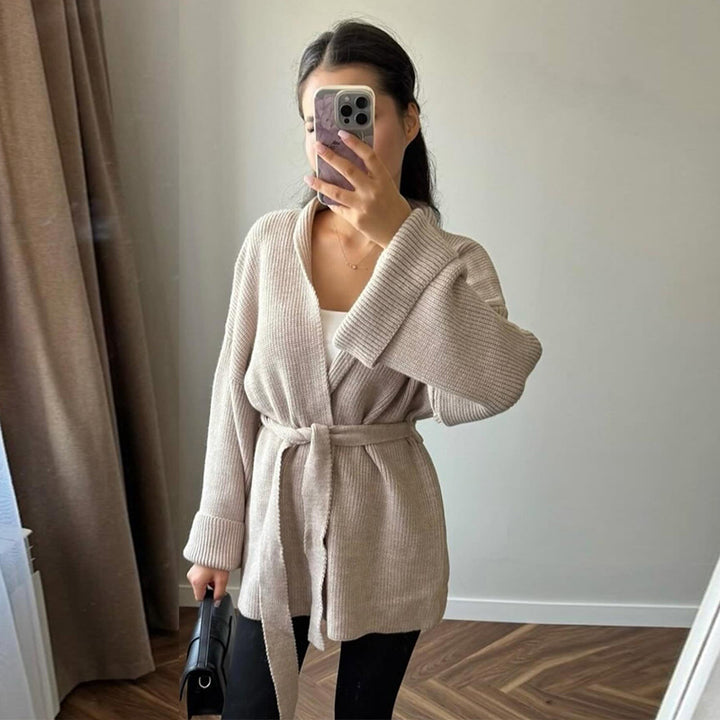 Damen gemütlicher Strickmantel Drune
