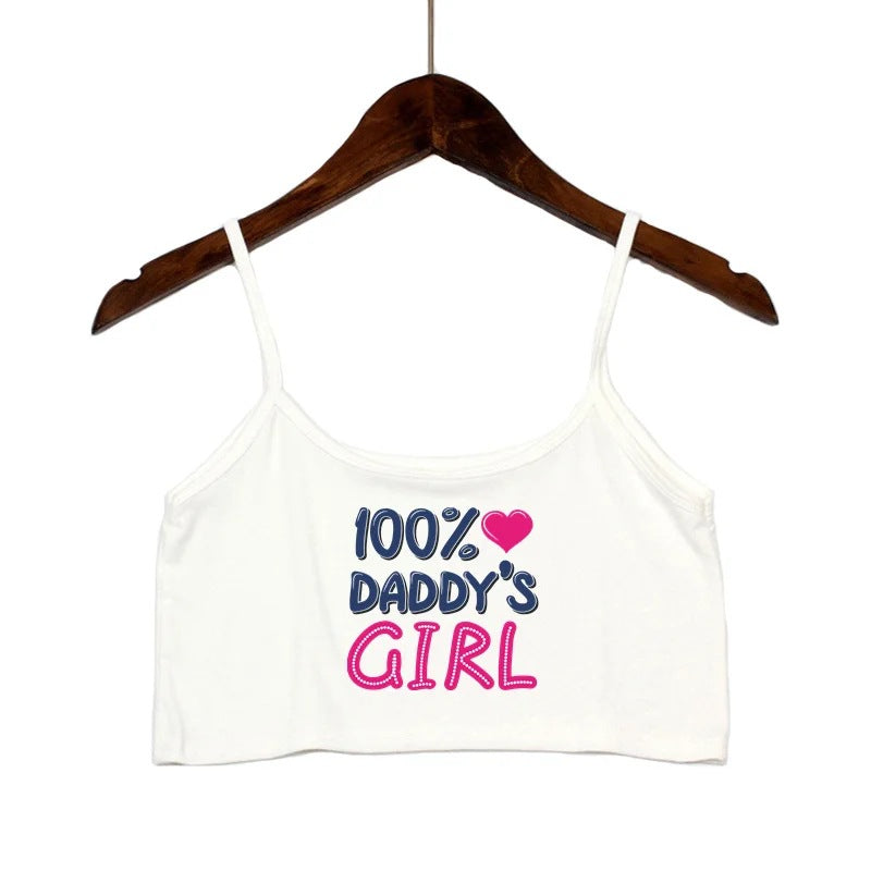Damen modisches Crop-Top mit verzierten Trägern Drune
