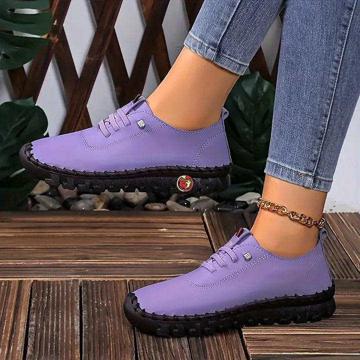 Damen nan flexible faltbare Freizeitsneaker mit stoßdämpfender Profilsohle Drune