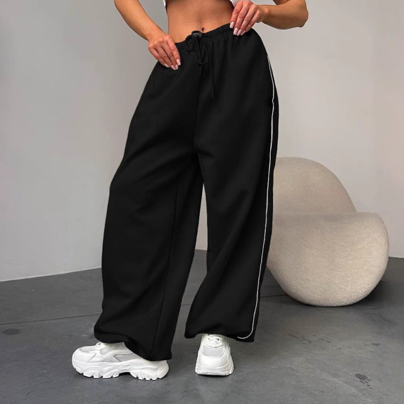 Damen Weite Sporthose mit elastischem Bund Drune