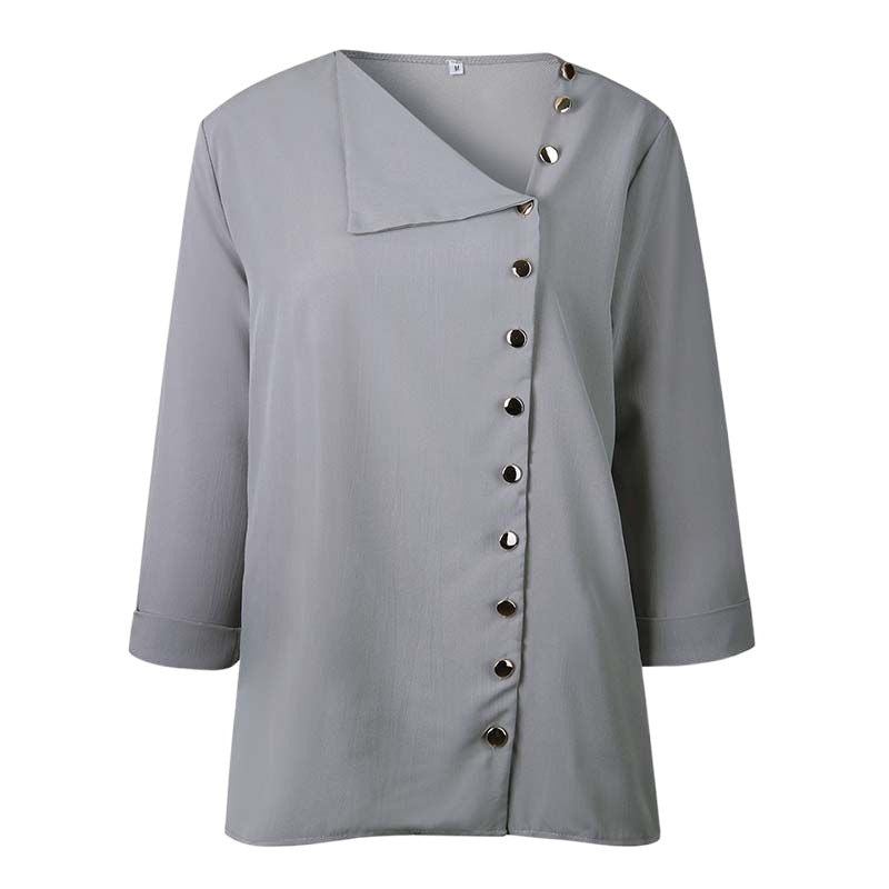 Damen Button-Up Relaxed Fit Bluse Drune