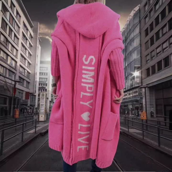 Damen Oversized Kapuzenmantel Drune
