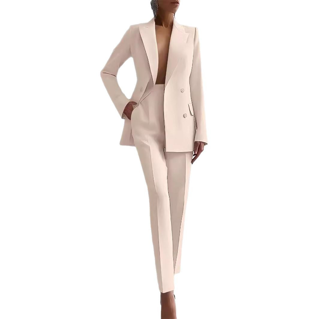 Damen Elegantes Doppeltes Blazer-Hosen-Set Drune