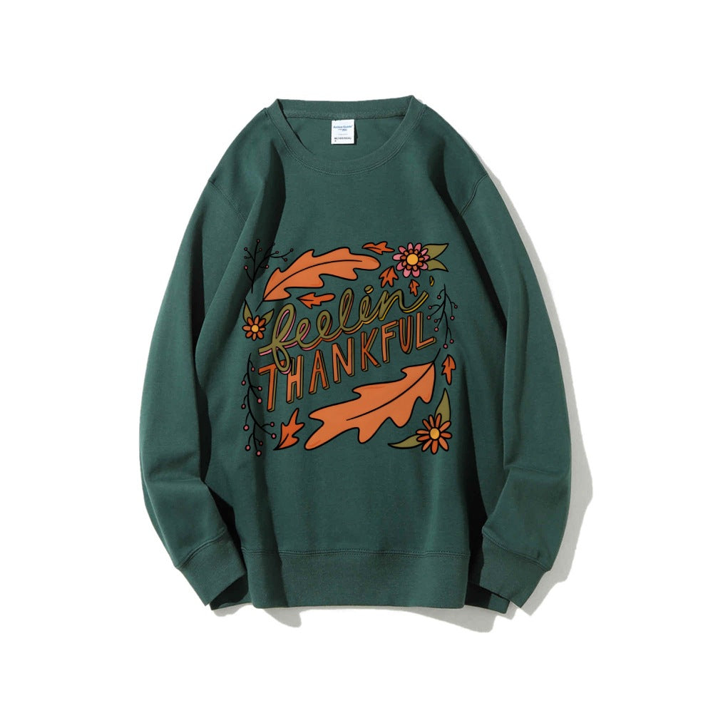Damen Sweatshirt mit buntem Herbstmotiv und inspirierendem Schriftzug Drune