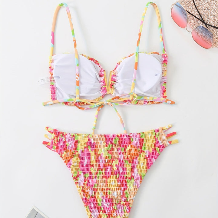 Damen Bandeau-Bikini mit verspieltem Rüschen-Design Drune