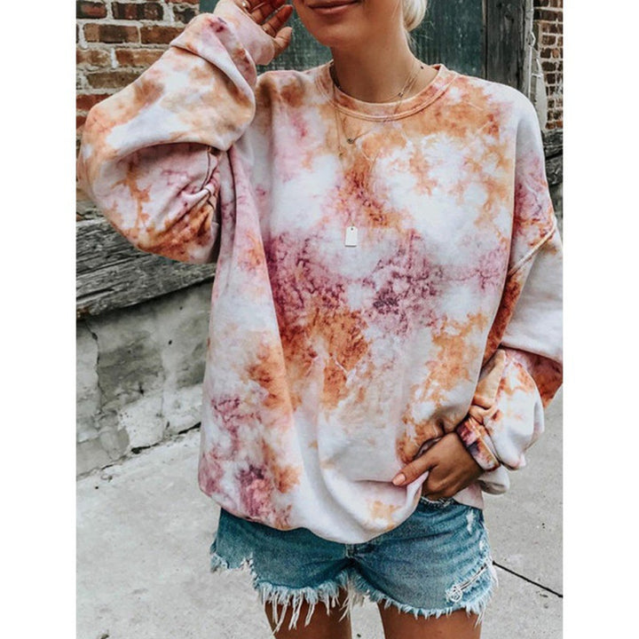 Damen Oversized Sweatshirt im modischen Batikdesign Drune