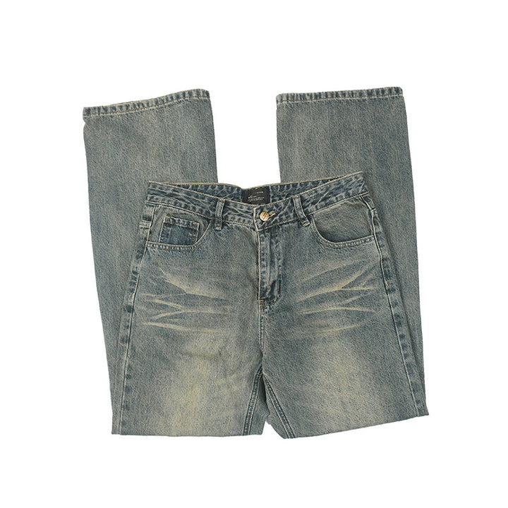 Damen weit geschnittene Jeans mit einzigartigem Vintage-Look Drune
