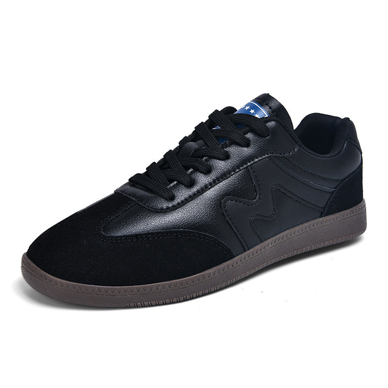 Unisex nan urbaner Tennis-Sneaker mit Veloursleder-Overlays gepolstertem Fersenkragen und vulkanisierter Gummisohle Drune