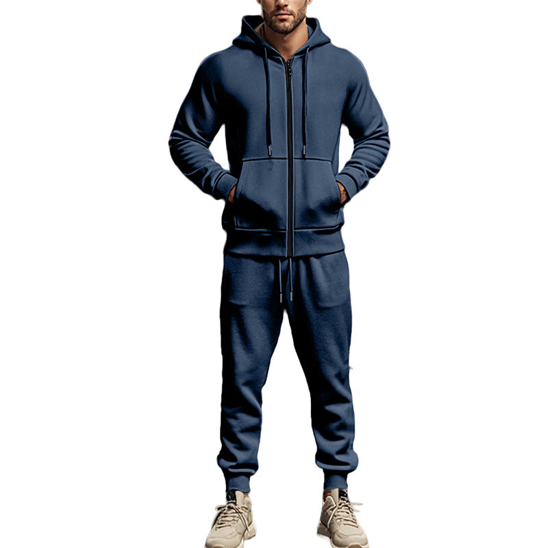 Herren Sportliches Freizeit-Set mit Kapuze und Reißverschluss Drune