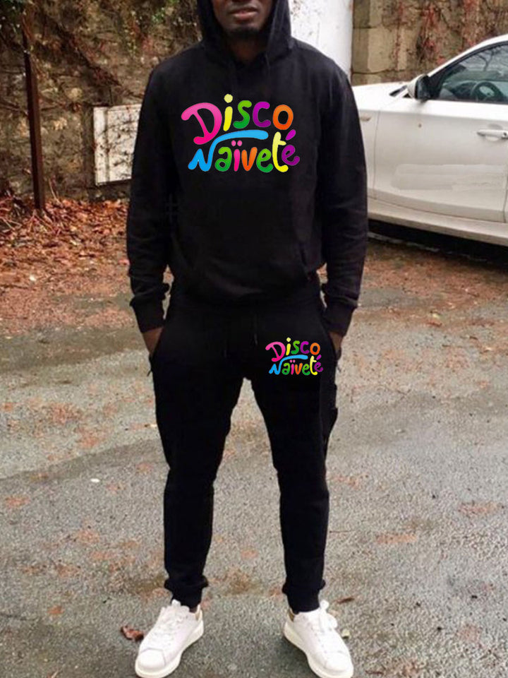 Damen Hoodie und Jogginghose Set mit lebhaftem Schriftzug Drune