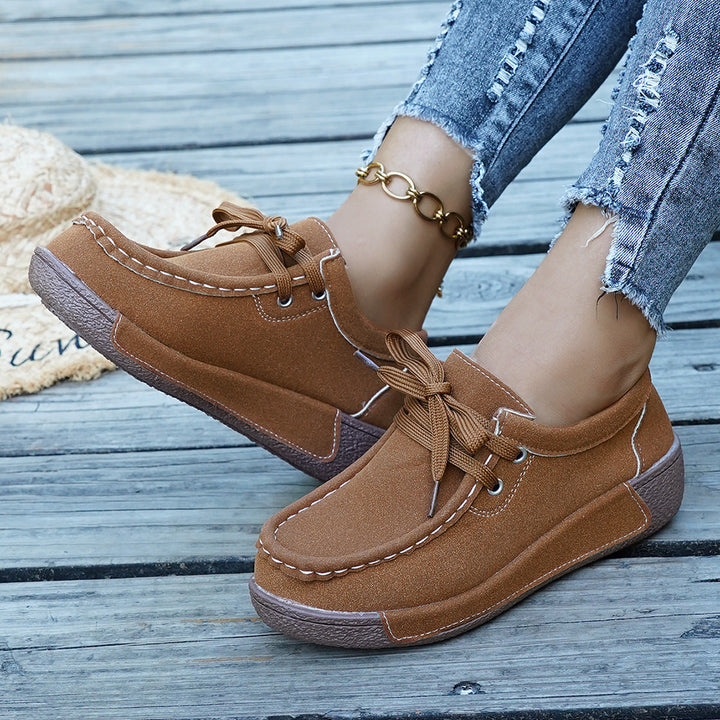 Damen komfortable Sneaker mit weichem Obermaterial und rutschfester Sohle Drune