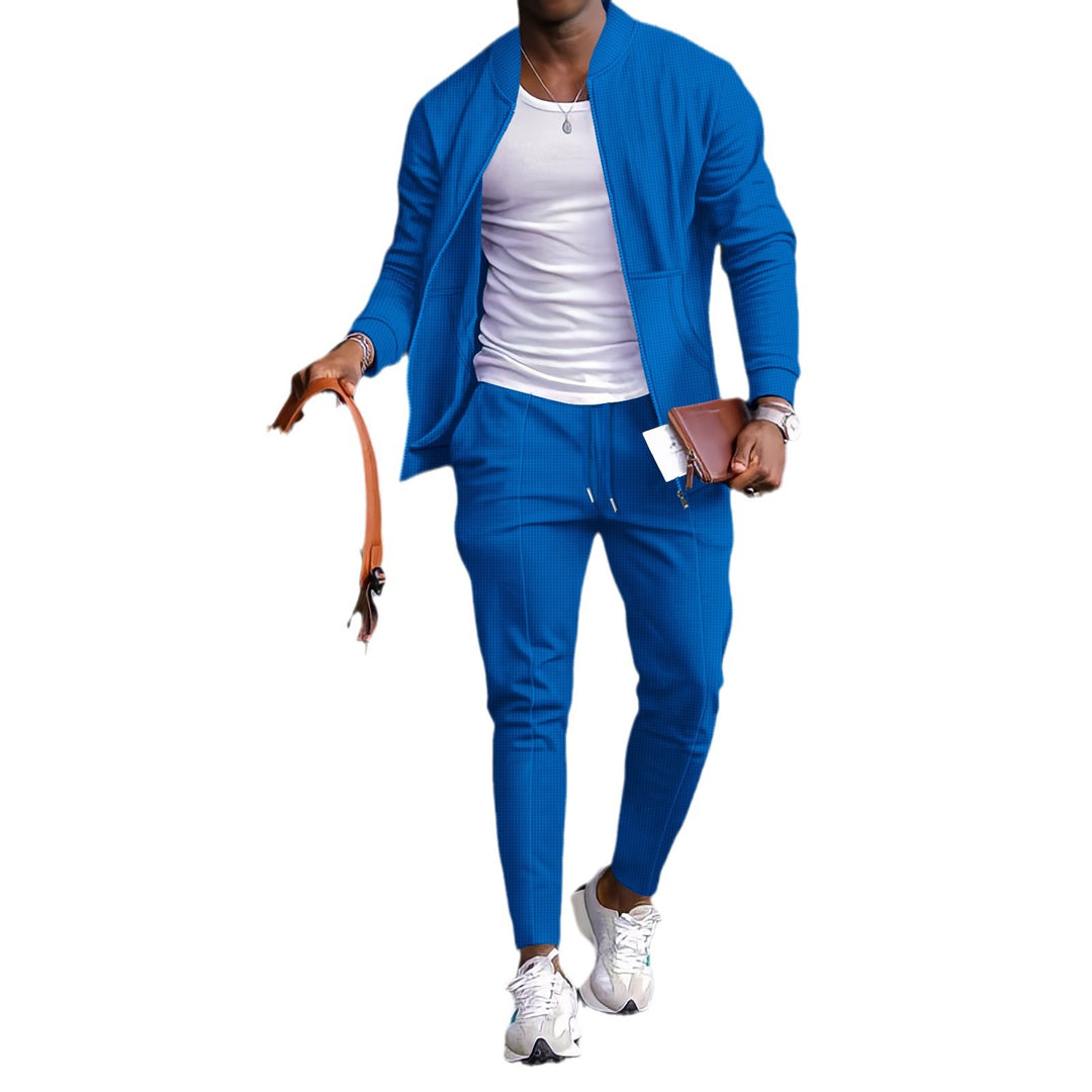 Herren modischer Freizeitanzug mit sportlichen Details und atmungsaktivem Stoff Drune