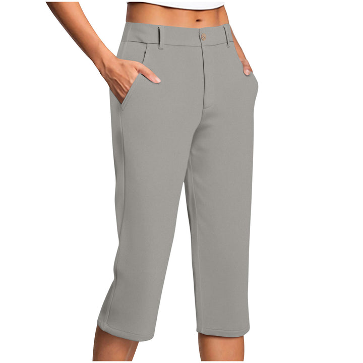 Damen Capri-Hose mit bequemer Passform und praktischen Taschen Drune