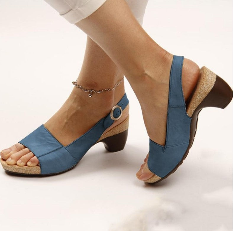 Damen Komfortable und stilvolle Wedgesandalen mit anatomischem Fußbett Drune