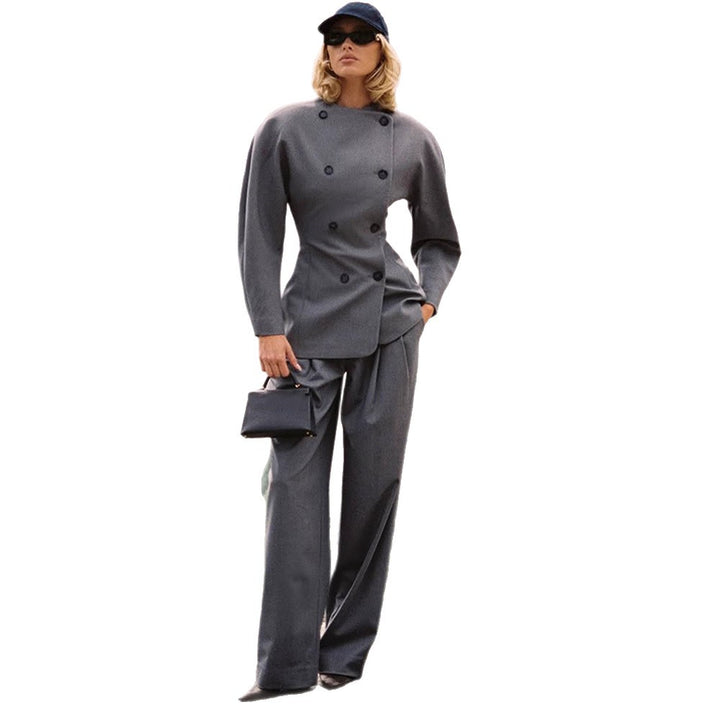 Damen Elegante Business-Jacke mit doppelter Knopfleiste Drune