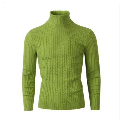 Herren Pullover mit hohem Kragen und strukturiertem Zopfmuster Drune