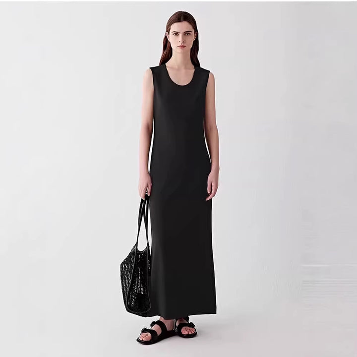 Damen Elegantes ärmelloses Maxikleid Drune