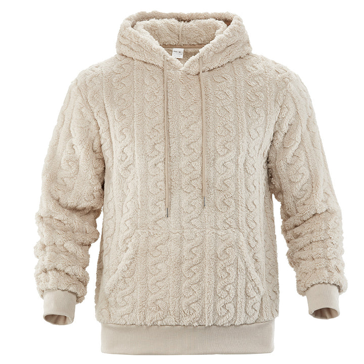 Damen Warmes Kapuzenpullover mit strukturiertem Wabenmuster Drune